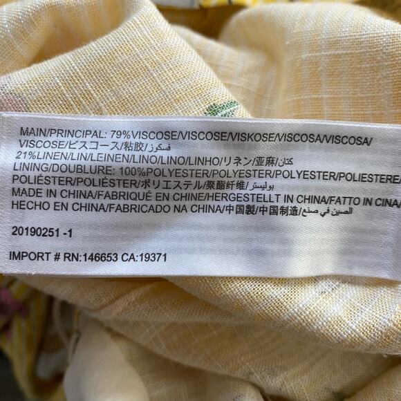 Finders Keepers Limoncello Floral Wide Leg Jumpsuit Women 4 Yellow‎ Cottagecore - Picture 11 of 11